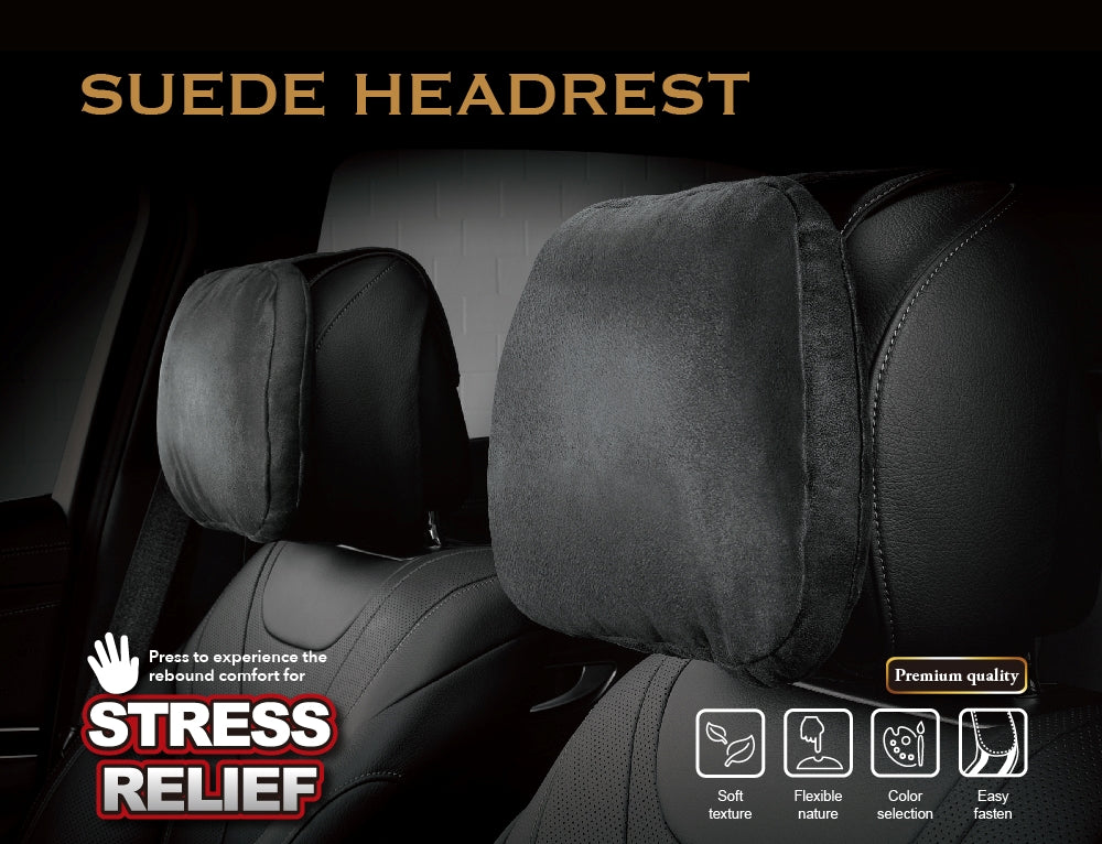 SUEDE HEADREST (BLACK)